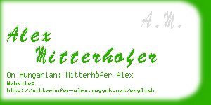 alex mitterhofer business card