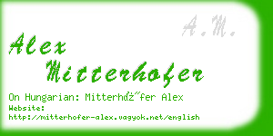 alex mitterhofer business card